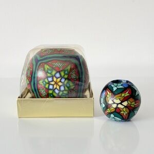 Stained Glass Ball Candles Large NEW + Small 90s Whimsical New Age Witchy Boho